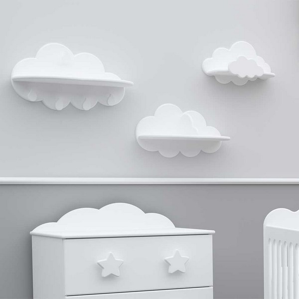 Продукт Bambino Casa Montessori Allegria Clody Bianco - Рафт-закачалка облаче Бяло - 0 - BG Hlapeta